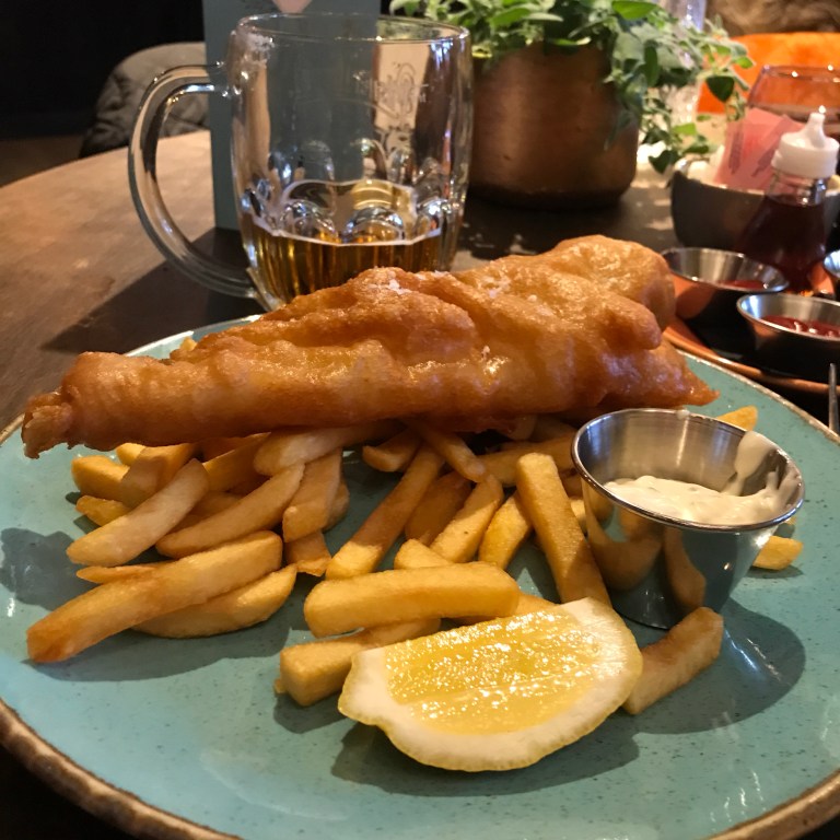 Beer-battered haddock & chips