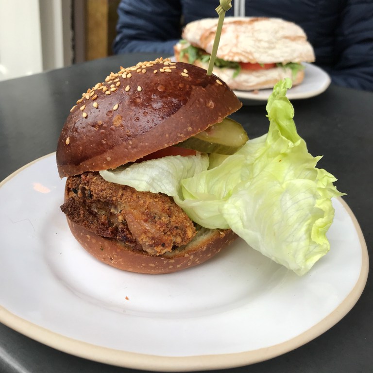 Parmesan Chicken on a cream bun