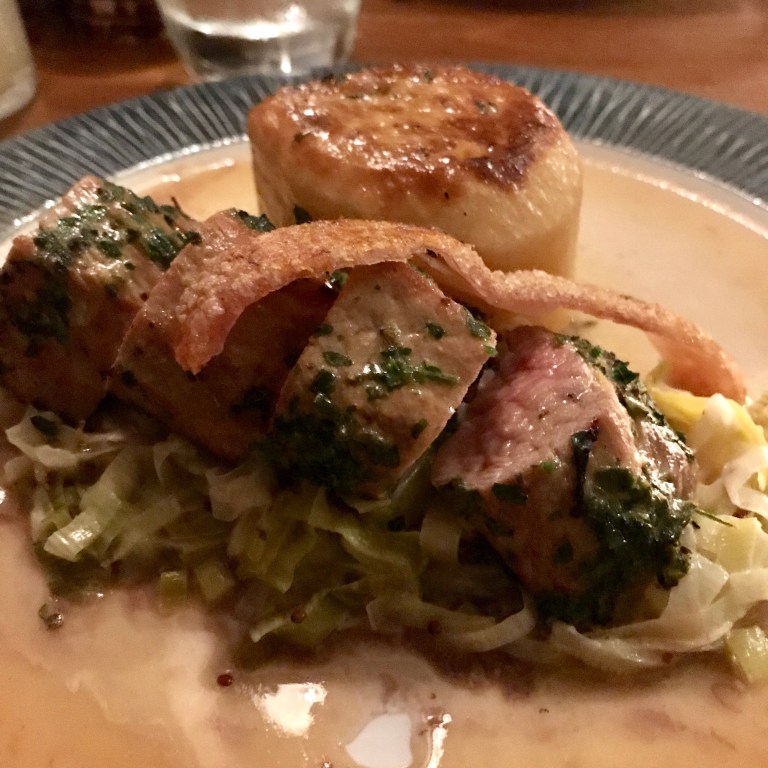 Herb crusted pork fillet