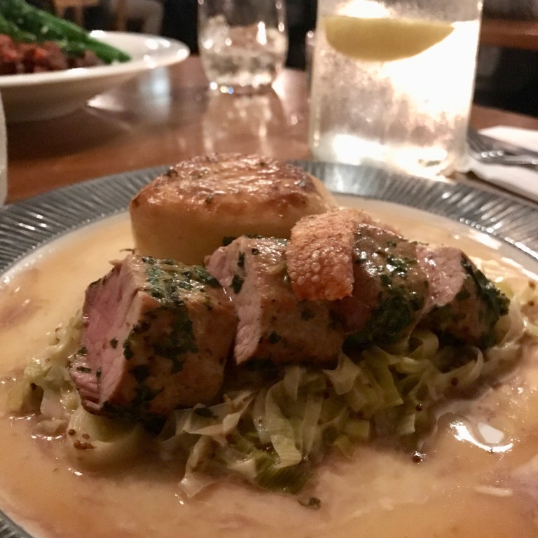 Herb crusted pork fillet