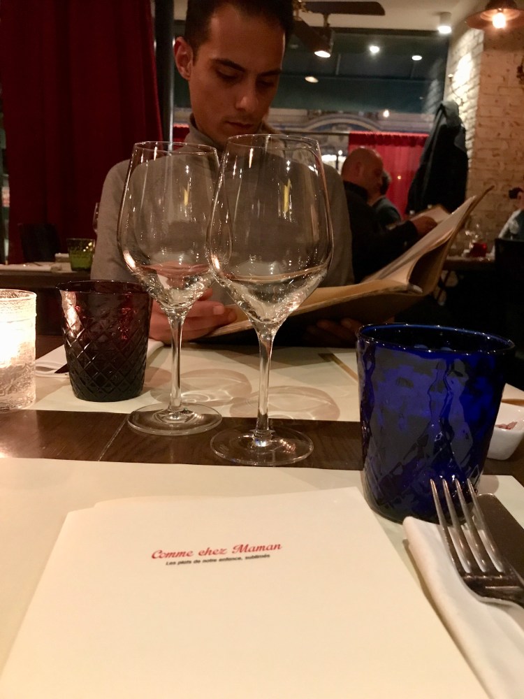 English menu at Comme Chez Maman