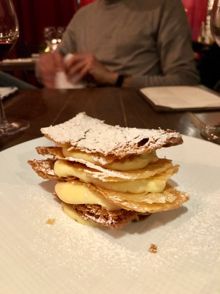 Homemade vanilla millefeuille