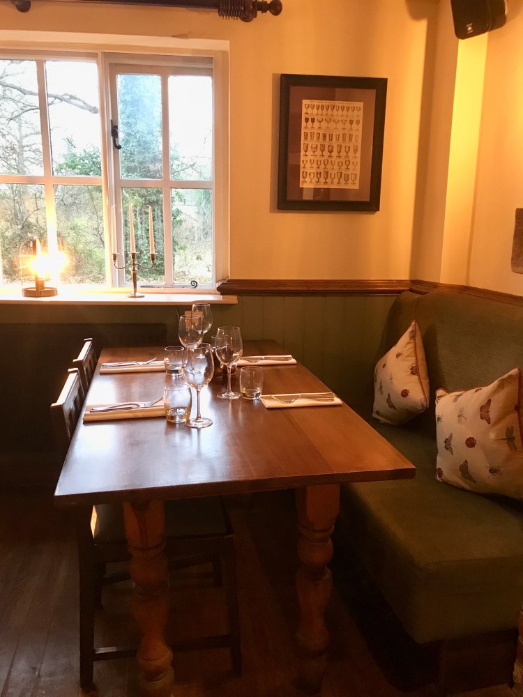 Table setting at The Greene Oak