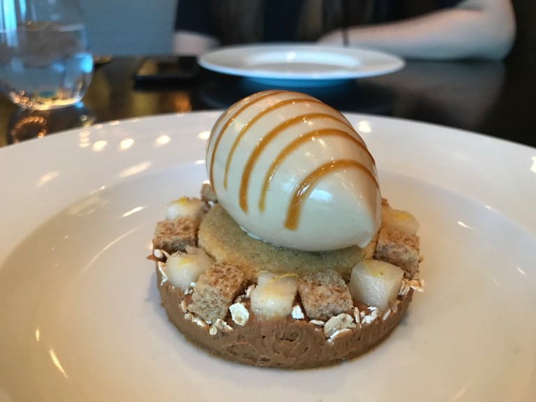 Brown Bread Ice Cream (c. 1830) Salted butter caramel, pear & malted yeast syrup