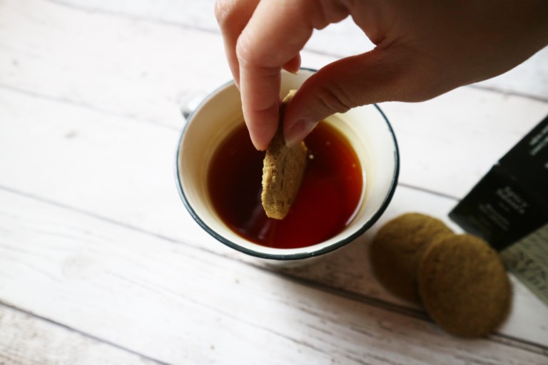 Spicy Sussex Alberts dunked in tea