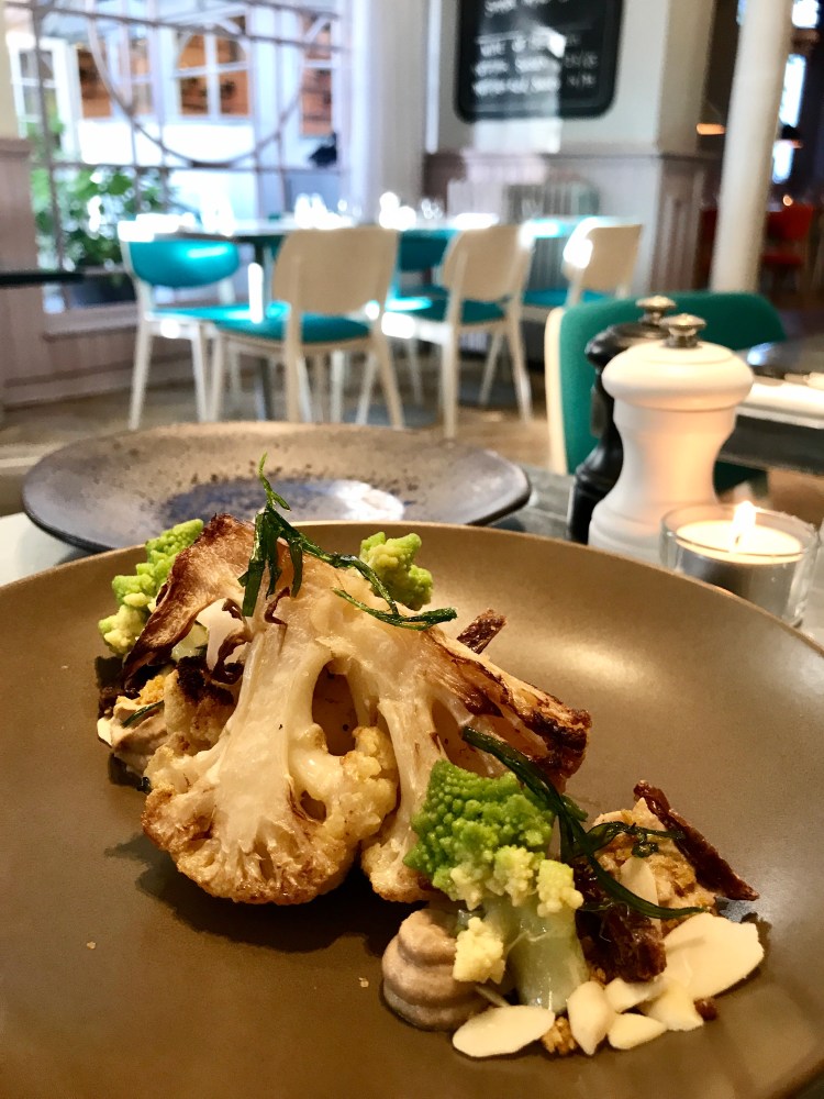 Roasted Cauliflower, date, almond, tarragon