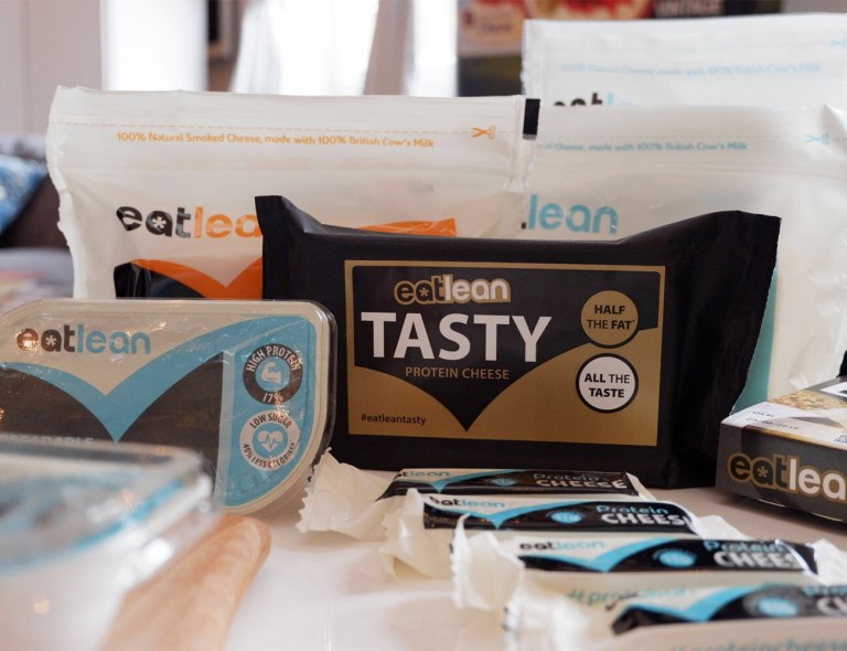 eatlean cheese neatly displayed