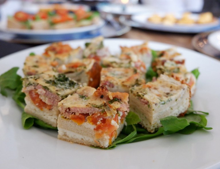 Cheesy Canapés plated