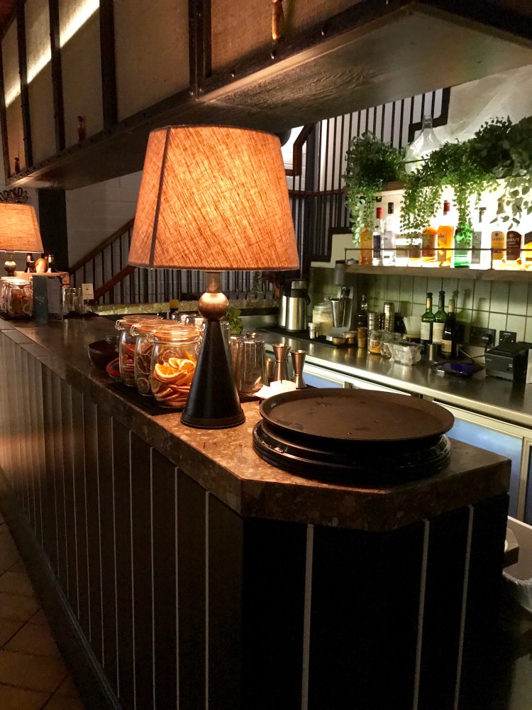 The bar downstairs from Hoppers Marylebone