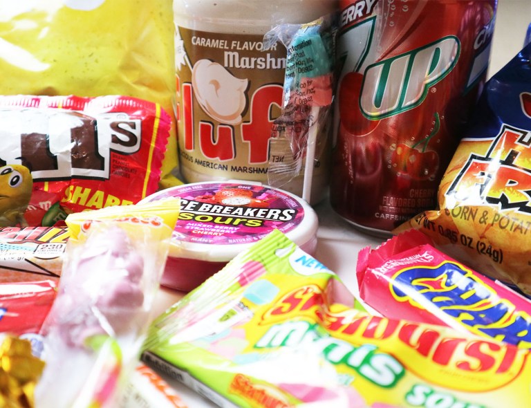 A close up on the snacks