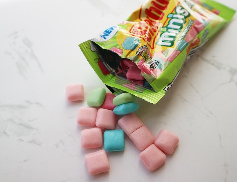 Starbursts mini’s has been scattered on the table