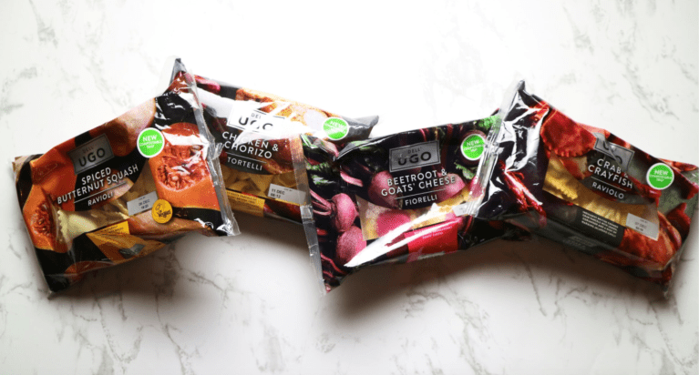 4 different flavoured ravioli's from Dellugo