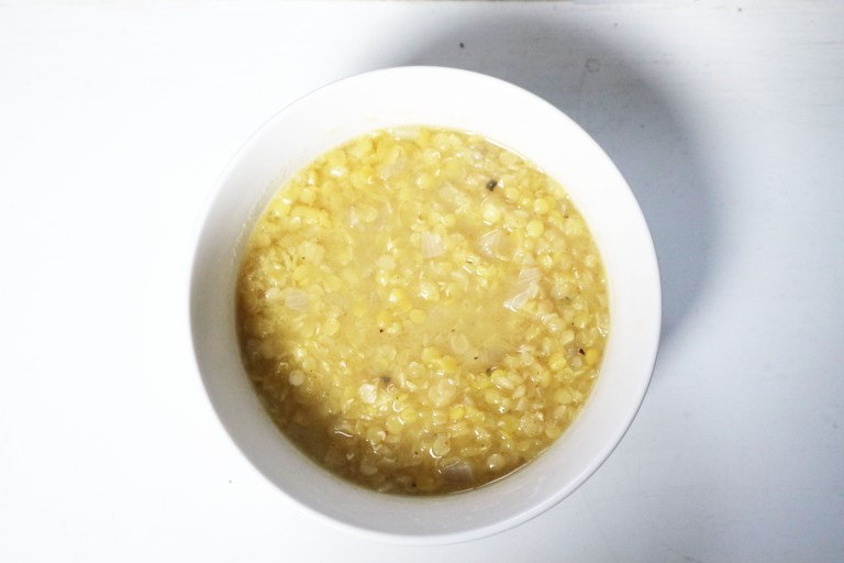 A bowl of tasty red lentil soup